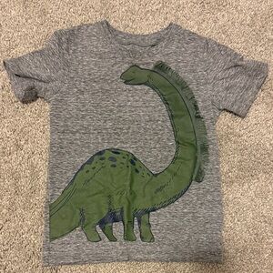 Carter's Gray Tee with Green Dinosaur Graphic